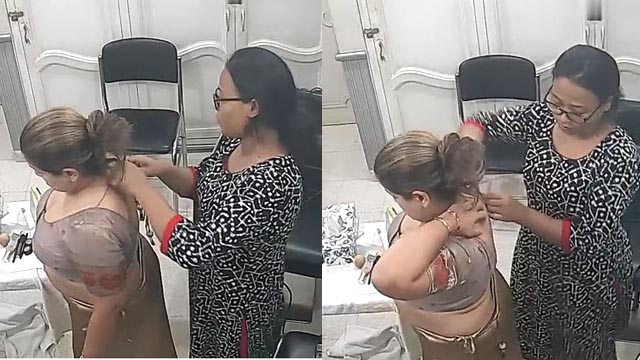 Hot Rich Bhabhi Changing Parlour In CCTV Captured – desileak49