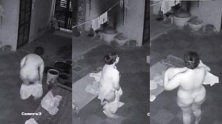 Punjabi Wife Undress Bathing On Midnight CCTV Cam Porn