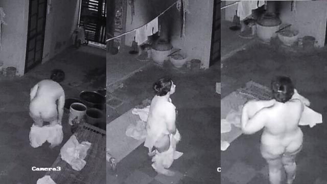 Punjabi Wife Undress Bathing On Midnight CCTV Cam Porn