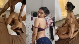 Horny Tamil Teen Babe Teasing Showing & Threesome Fucking