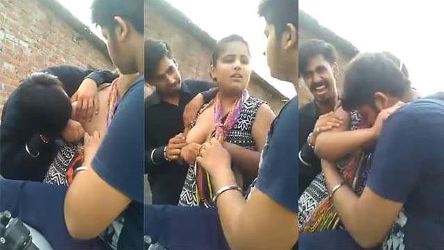 Sexy Desi Girl Gangbang Threesome Fucking in Outdoor